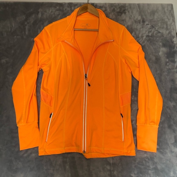 Tangerine Women's Bright Orange Zip-up Jacket Size XL - Picture 7 of 10